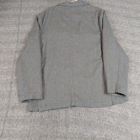 Carbon 2 Cobalt Mens Large Houndstooth Blazer Jacket Pockets Unstructured 111078 - Picture 3 of 11